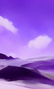 Dreamy purple mountains - abstract digital art