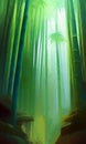 Bamboo forest - abstract digital art