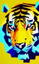 Low poly tiger - digital art
