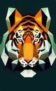 Low poly tiger - digital art