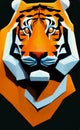 Low poly tiger - digital art