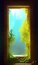 Underwater window - abstract digital art