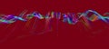 Abstract digital particle wave. Technology background. Futuristic dot wave. Network connection structure. Presentation Royalty Free Stock Photo