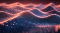 Abstract Digital Particle Waveform Background Royalty Free Stock Photo