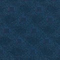 Abstract digital pattern displaying a network of interconnected microchips on a dark Royalty Free Stock Photo