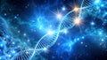Abstract Digital Plexus DNA Molecule in a Cosmic Tapestry AI generated