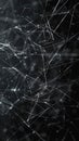 Abstract Digital Plexus Network Background with White Glowing Geometric Lines, Connected Dots on Black, High Tech Data Royalty Free Stock Photo