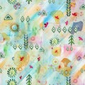 Flower digital print pattern background Royalty Free Stock Photo