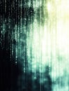 Abstract Digital Rain, Green Code Stream