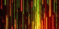 Abstract Digital Rain Red Green Yellow Glowing Lines Background Royalty Free Stock Photo