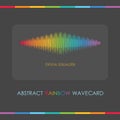 Abstract digital rainbow equalizer card Royalty Free Stock Photo
