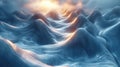 Dynamic Lines in 3D Space - Abstract Digital Render
