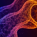 An abstract digital rendering featuring a complex network of interconnected lines and Royalty Free Stock Photo