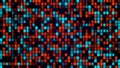 Abstract Digital Screen Blue Orange lights Fractal Binary Numeral Pattern Flickering Grid
