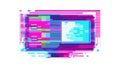 Abstract Digital Screen with Glitch Effect Interface, vector design Generative AI Royalty Free Stock Photo