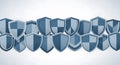 Abstract Digital Security Shields Pattern Royalty Free Stock Photo