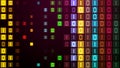 Abstract Digital Shiny Flat Screen Multicolored Grid Square Matrix Binary Code Pattern Royalty Free Stock Photo