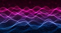 Abstract Digital Sound Wave Form with Pink and Blue Particles waveform audio Royalty Free Stock Photo