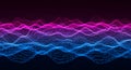 Abstract Digital Sound Wave Visualization With Pink And Blue Particles image photo Royalty Free Stock Photo