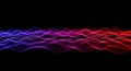Abstract Digital Sound Wave Visualization with Purple to Red Gradient on Black Background Royalty Free Stock Photo