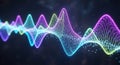 Abstract Digital Sound Waves and Data Visualization Royalty Free Stock Photo