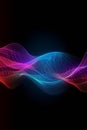 Abstract Digital Sound Waves Visualization with Glowing Elements and Modern Background Design. Royalty Free Stock Photo