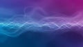 Abstract Digital Soundwave Visualization with Purple and Blue Gradient Background and Wispy Smoke Effects Keywords Royalty Free Stock Photo
