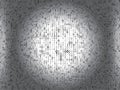 Abstract digital sphere of binary code on a grey background. Royalty Free Stock Photo