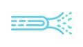Abstract Digital Stream & Bandwidth Data Flow Icon, vector design Generative AI Royalty Free Stock Photo