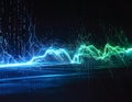 Abstract digital stream of light binary code energy sparks Royalty Free Stock Photo