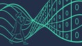 Abstract Digital Stream Tunnel, Cyber Space and Data Flow, vector design Generative AI Royalty Free Stock Photo