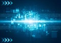 Abstract Digital Technology Background with Binary Code and Circuitry Royalty Free Stock Photo