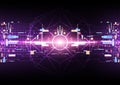 Abstract digital technology background, computer programing process Royalty Free Stock Photo