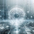 Abstract digital technology background. 3d rendering toned image double exposure Royalty Free Stock Photo