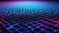 Abstract digital technology background, grid mesh neon texture Royalty Free Stock Photo