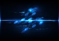 Abstract digital technology operational system hexagonal cyber b