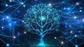 Abstract Digital Tree of Knowledge and Technology Royalty Free Stock Photo