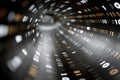 Abstract Digital Tunnel of Binary Code: A mesmerizing visualization of data streams, representing the flow of informatio Royalty Free Stock Photo