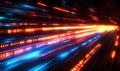 Futuristic Data Stream and Digital Light Trails Royalty Free Stock Photo
