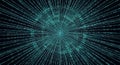 Digital tunnel with binary code, technology concept, abstract background Royalty Free Stock Photo