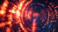 Abstract light tunnel showing digital data stream Royalty Free Stock Photo