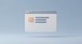 Minimalist 3D Browser Window Interface Icon Royalty Free Stock Photo