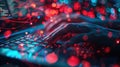 Abstract digital visualization of a connected and secure internet