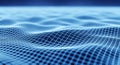 Abstract Blue Digital Wave Grid Surface With Glowing Lines And Dark Background image Royalty Free Stock Photo