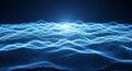 Abstract Blue Digital Wave Form with Glowing Light Effect image photo Royalty Free Stock Photo