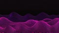 Futuristic Neon Pink and Purple Line Waveform Abstract Background Design Royalty Free Stock Photo