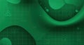 Abstract digital visualization with geometric and organic shapes on a grid background Royalty Free Stock Photo