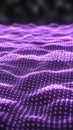 Abstract digital visualization of a glowing purple network grid forming a wavy surface image photo Royalty Free Stock Photo