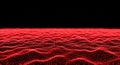 Abstract Red Digital Waveform of Particles on Black Background image photo Royalty Free Stock Photo