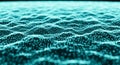 Abstract Digital Landscape of Glowing Blue Particles Forming Waves image photo Royalty Free Stock Photo